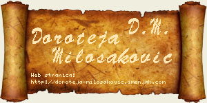 Doroteja Milošaković vizit kartica